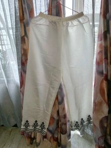Elegant Black and White Embroidered Cord Set