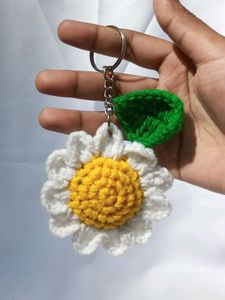 Daisy Crochet Keychain🌼