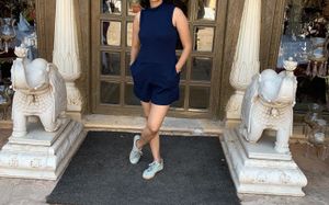 Blue Short Jumpsuit Play suit