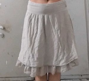 y2k midi grey skirt tiered with belt loop
