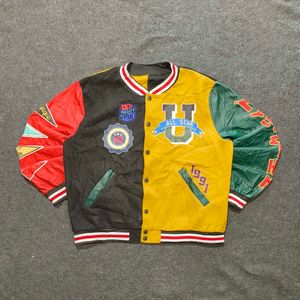 Retro '1991 All Star' Patchwork Color-Block Varsit