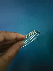 Sparkling Teal &amp; Silver Bangle Set