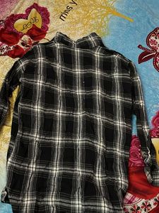 Black &amp; White Plaid Shirt