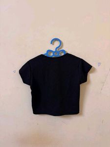 uptownie Black Cropped T-Shirt