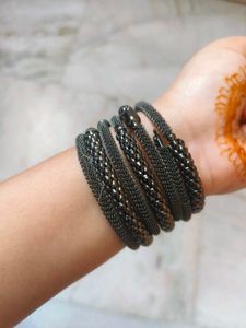 Boho Metallic Bangles Set