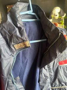 windcheater Men's Navy &amp; Red Color Block Jacket