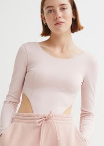 H&M Ribbed Long Sleeve Bodysuit