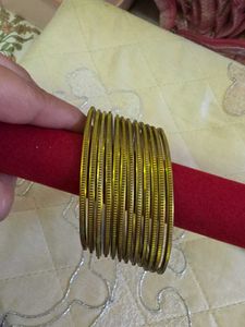12 Set of Golden Bangles