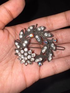 Elegant Rhinestone Flower Hair Clip