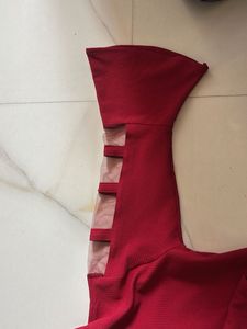 Red Corset Style Crop Top