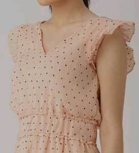 Pink Polka Dot Ruffle Dress