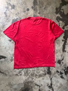 Puritan Red Ribbed Crew Neck T-Shirt