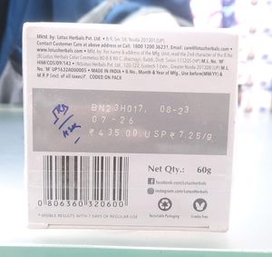 Lotus White Glow Gel Cream 60gm. Sealed Pack