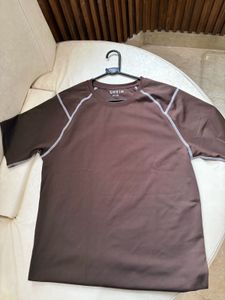 Men's Brown Athletic T-Shirt
