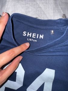 Shein Blue Graphic T-Shirt