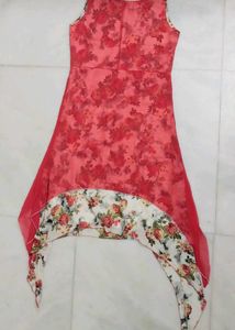 Beautiful Pink Floral Embroidered Anarkali