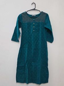 size s Avaasa Teal Printed Kurta