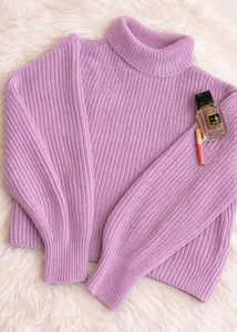 Lavender Knit Turtleneck Sweater🌷