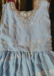 Light Blue Embroidered Kurta Set