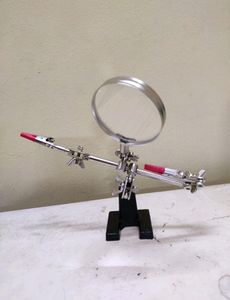 Helping Hand For Soldering, With Magnifying Glass