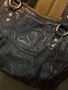 Coach Black Leather Shoulder Bag