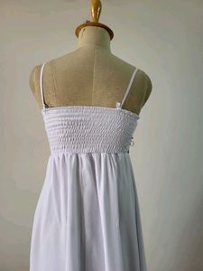 Elegant White High-Low Dress