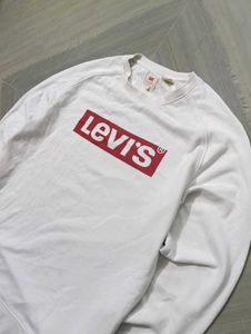 Levi's White Sweatshirt Size - L