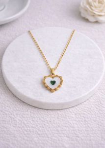 Heart Pendant Necklace - Gold Tone