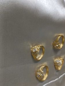 Set of 4 22kt Gold Tone Rings