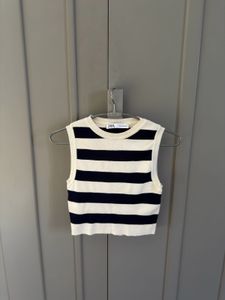Striped Sleeveless Knit Top