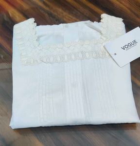Fab White Cropped Long Sleeve Top
