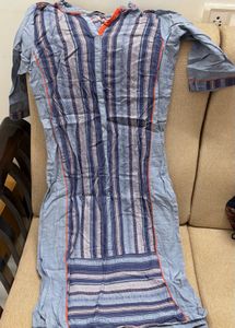 Blue Striped Kurta