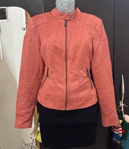 peach  Cropped Jacket