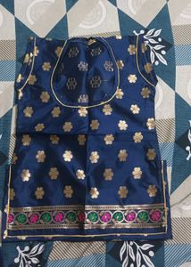 Stunning Pink &amp; Navy Dupatta