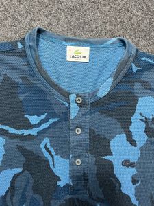 Blue Camo Long Sleeve Henley
