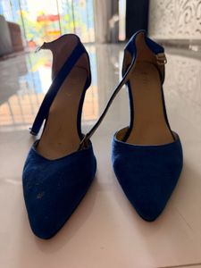 Royal Blue Suede Heels