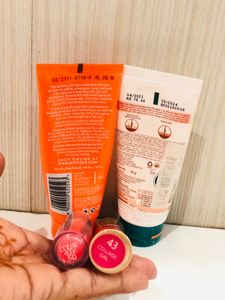 Pack Of 4 ……..biotique Sunscreen ,Himalaya Peel Off Mask ,colour Queen 2in 1 Long Lasting Matte Lipstick, Colour Code Lipstick