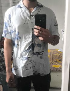 Men's Floral Print Short Sleeve Shirt