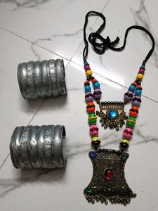 Boho Tribal Necklace & Bracelet Set