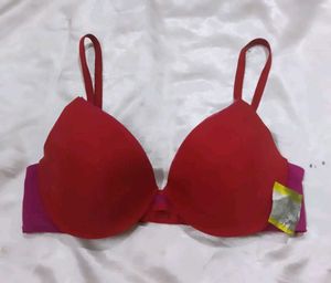 Red Padded Bra