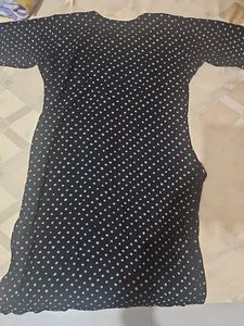 Stylish Black Polka Dot Kurta