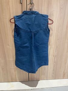 Sleeveless Denim Shirt