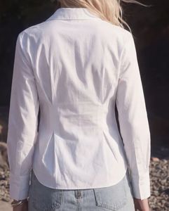 Crisp White Button-Up relaxed fit Shirt