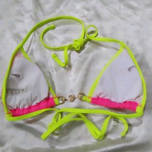 Hot Pink &amp; Neon Bikini Top