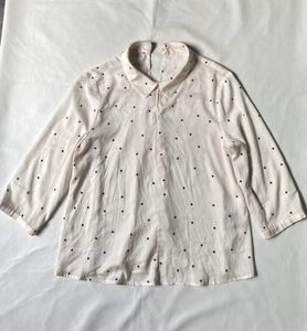 White Polka Dot Blouse