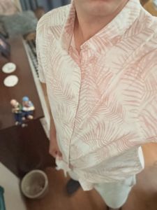 Men's Palm Print Short Sleeve Shirt