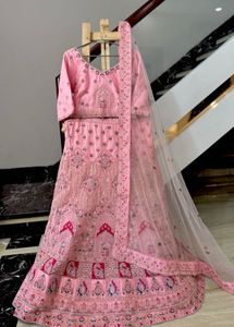 Beautiful Pink Embroidered Lehenga Choli