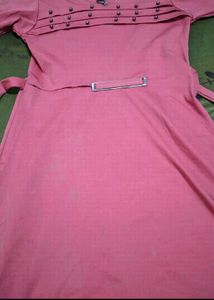 Chic Pink Dress with Embellishments
