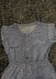 flared short dress with waist tug