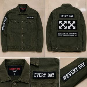 Men's Olive Green Stylish Denim Jacket 🧥🔥